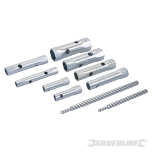 Silverline - Clés tubulaires doubles métriques, 8 pcs - 8 - 22 mm