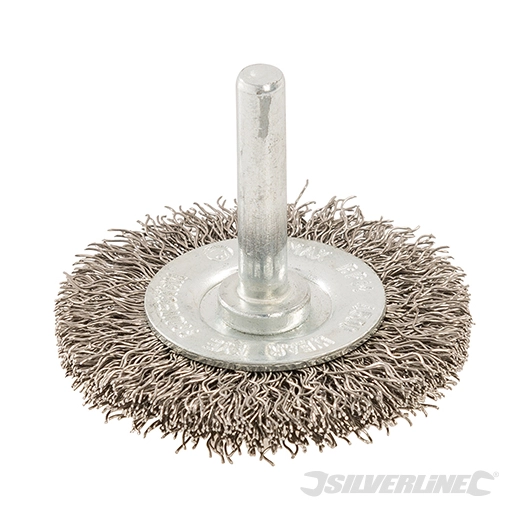 Silverline - Roue à fils d'acier ondulés - 50 mm