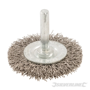 Silverline - Roue à fils d'acier ondulés - 50 mm