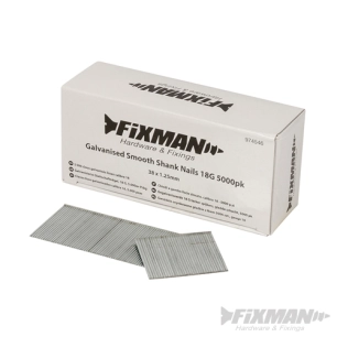 Fixman - 5 000 clous galvanisés lisses calibre 18 - 38 x 1,25 mm