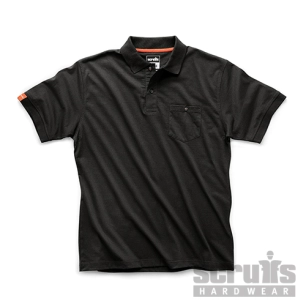 Scruffs - Polo noir Eco Worker - Taille XL