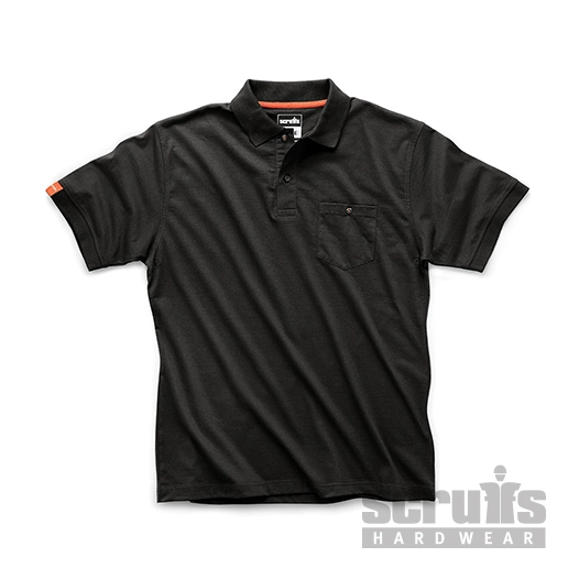 Scruffs - Polo noir Eco Worker - Taille XXL