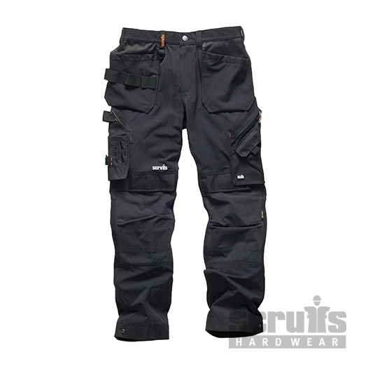 Scruffs - Pantalon de travail noir Pro Flex Plus avec poches-étuis - Taille 46 S