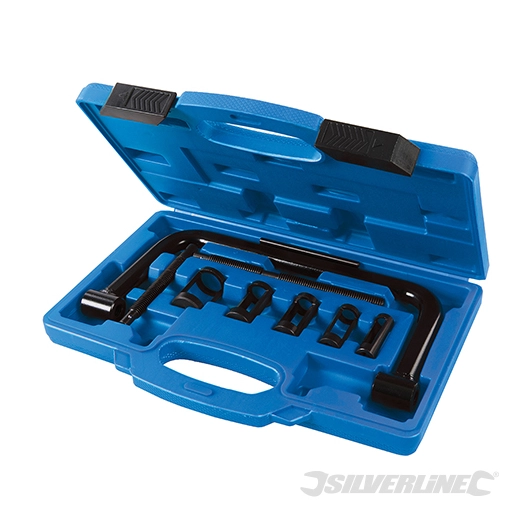 Silverline - Kit lève-soupape et embouts, 10 pcs - 16 - 30 mm