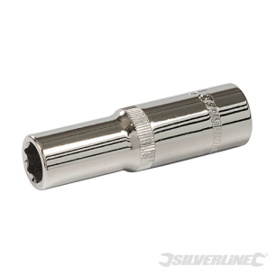 Silverline - Douille métrique profonde 1/2'' avec entraînement à 6 pointes - 12 mm