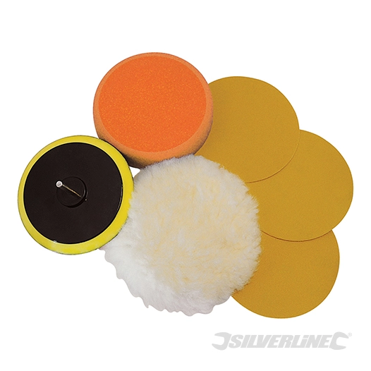 Silverline - Accessoires de ponçage-polissage sur perceuse, 6 pcs - 125 mm