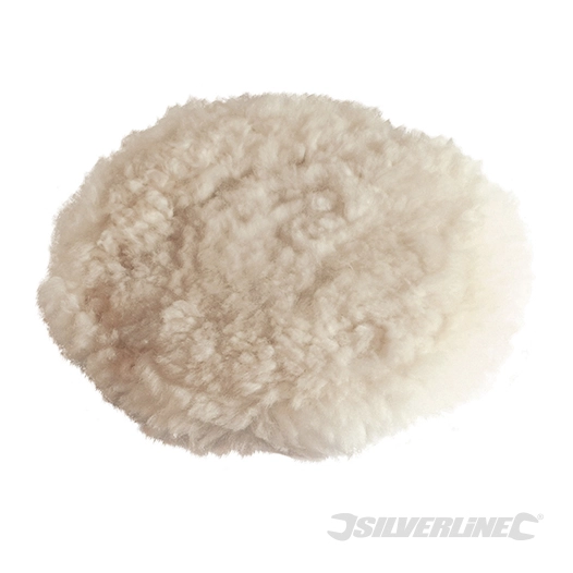 Silverline - Bonnet de polissage auto-agrippant en laine d'agneau - 180 mm