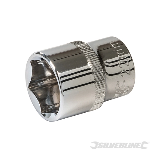Silverline - Douille métrique 1/2'' 6 pointes - 22 mm