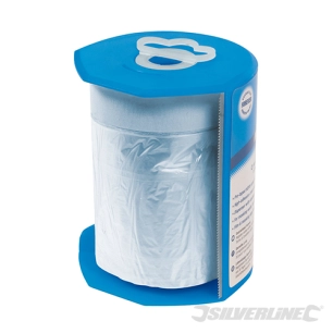 Silverline - Film et adhésif de masquage avec dévidoir - 550 mm x 33 m
