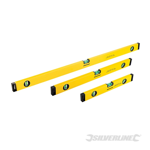 Silverline - Niveaux à bulle de maçon, 3 pcs - 400, 600 et 1 000 mm