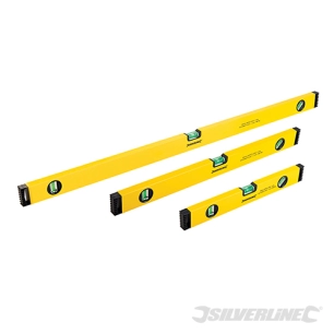 Silverline - Niveaux à bulle de maçon, 3 pcs - 400, 600 et 1 000 mm