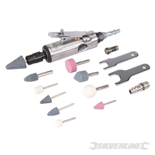 Silverline - Meuleuse pneumatique et accessoires, 15 pcs - 160 mm