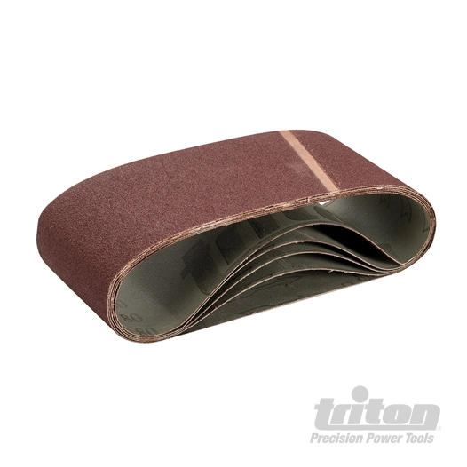 Triton - Bandes abrasives 100 x 610 mm, 5 pcs - Grain 80