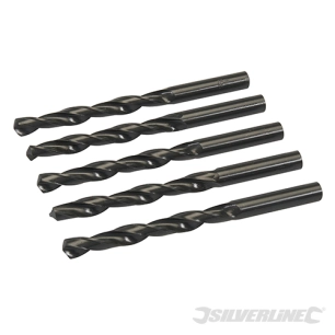 Silverline - Mèches métriques acier rapide HSS-R, 5 pcs - 10 mm