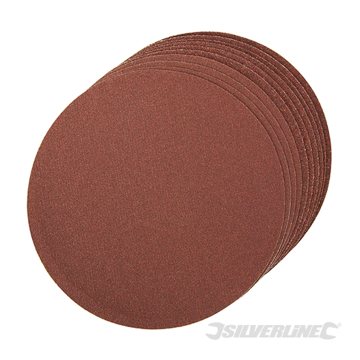 Silverline - Disques abrasifs autocollants de 150 mm, 10 pcs - Grains : 2 x 60, 4 x 80 et 4 x 120