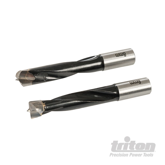 Triton - Forets pour chevilleuse tourillonneuse 8 mm, 2 pcs - TDJDB8