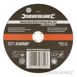 Silverline - Disque plat à tronçonner le métal pour usage intensif - 230 x 3 x 22,23 mm