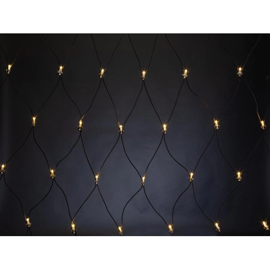 subra led - subra start - 2 x 2 m - 144 led - blanc chaud - câble noir - 230 v