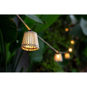 Guirlande Okinawa 8m avec Câble Jute - 10 Ampoules LED Remplaçables - Décoration Extérieure