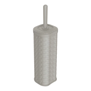 Mondex Ensemble Brosse De Toilette Et Support Imitation Osier/Rotin Couleur Crème. Mondex