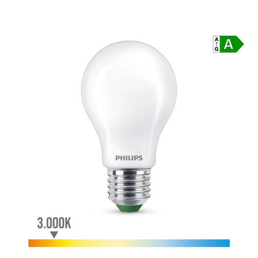 Ampoule Led Classique Ultra Efficace 7,3w 1535im E27 3000k, Ø6x12,4cm, Philips