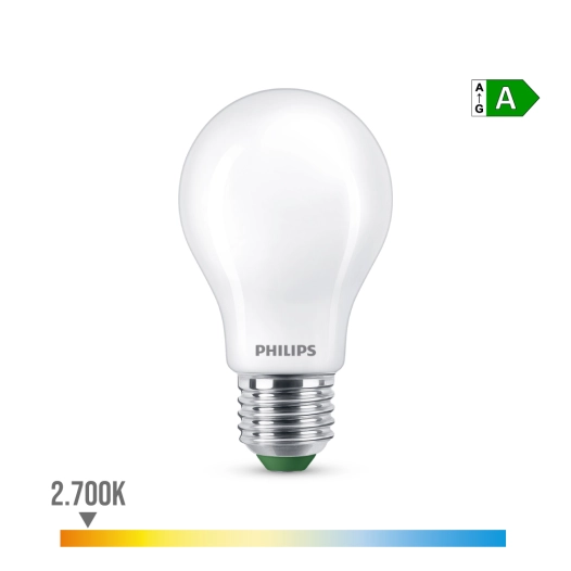 Ampoule Led Classique Ultra Efficace 5,2w 1095im E27 2700k, Ø10,4x6cm, Philips