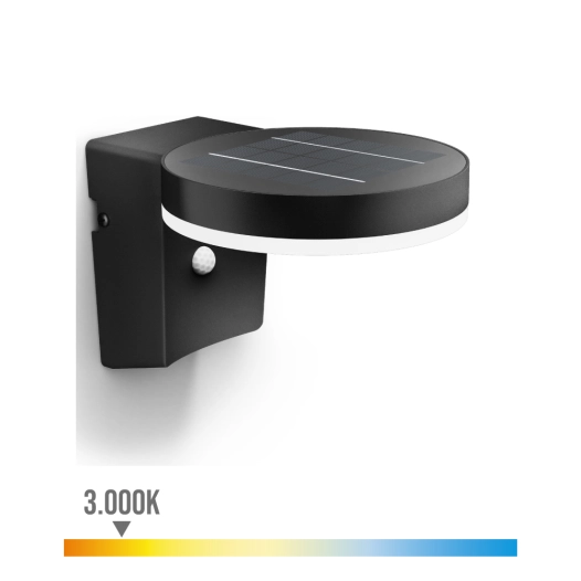 Applique Solaire Ronde Ultra-Efficace, Ip44 1.3w, 250im 3000k, Lumière Chaude. Philips