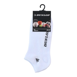 Lot De 3 Paires De Chaussettes Dunlop Blanches Tailles Assorties