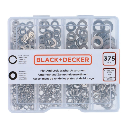 Assortiment De Rondelles Plates Et De Blocage Black+Decker