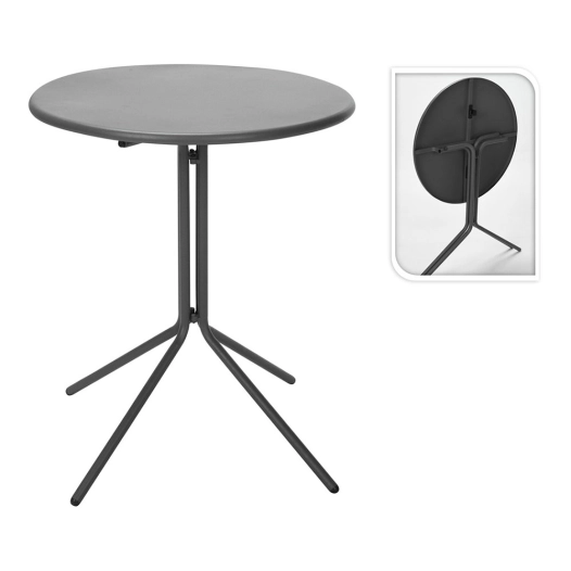 Table Pliante Ø58x70cm Gris Foncé, X99001600, Ambiance