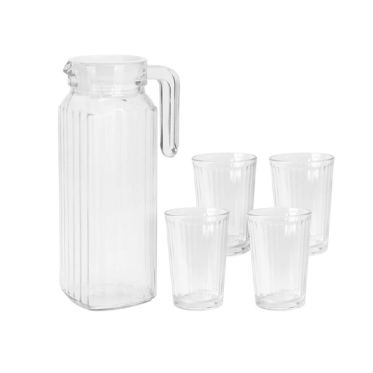 Set De Cruche + 4 Verres En Verre, Ye9000500, Excellent Houseware