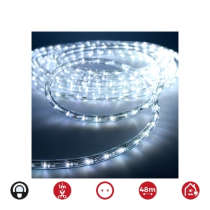 Tube Flexiled 2 Voies Fix 48m. 30 Leds/M Blanc Froid (USAGE Int. Ext.)