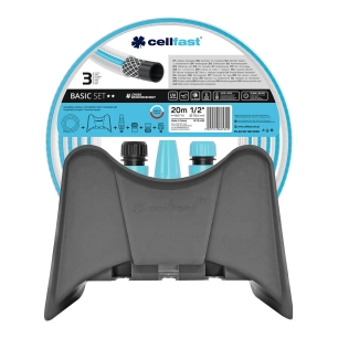 Kit D'irrigation De Base, Tuyau 12,5 Mm X 20 M, Support De Suspension Et Connecteurs Cellfast