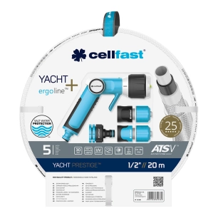 Jeu De Tuyaux Yacht De 12,5 Mm X 20 M Avec Raccords Et Pistolet Cellfast