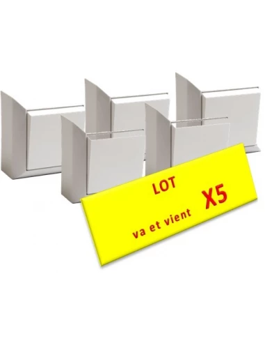 Lot de 5 interrupteurs en saillie