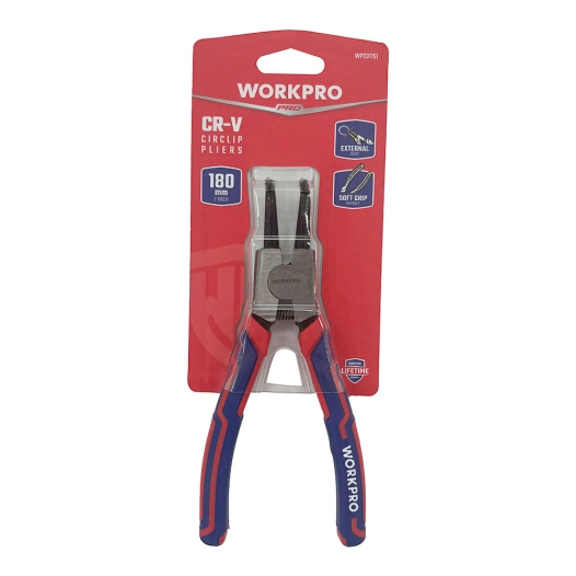 Cr-V Workpro Pince À Circlips Externe Coudée 180 Mm (7')
