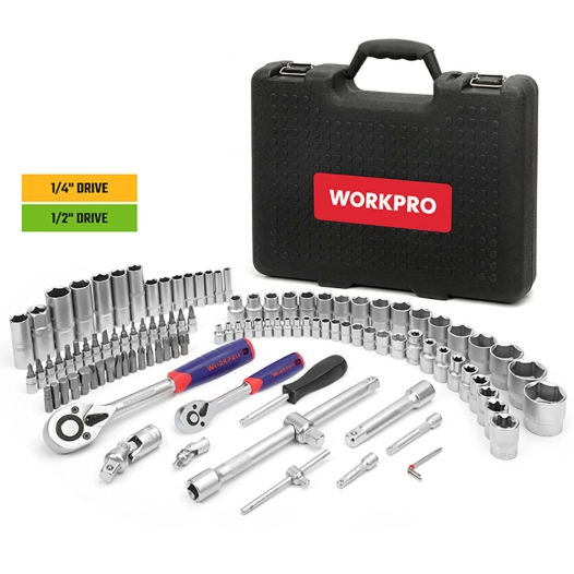 Ensemble D'outils Mécaniques Workpro 108 Pièces