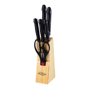 Ensemble 7 Pièces Couteaux De Cuisine + Tacoma Acier Inoxydable Dresde Sg-4161 San Ignacio