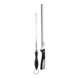 Ensemble De 2 Couteaux À Jambon + Chaira En Acier Inoxydable Sg-4362 San Ignacio