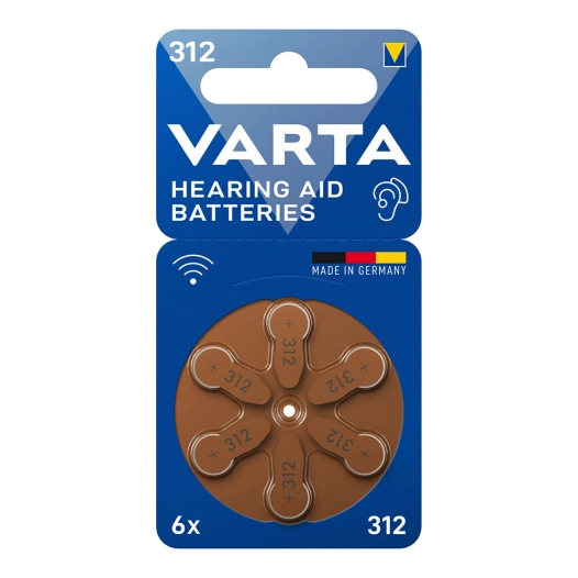 Batterie Pour Appareils Auditifs Varta Piles Pour Appareils Auditifs 312 (BLISTER 6 Unité)