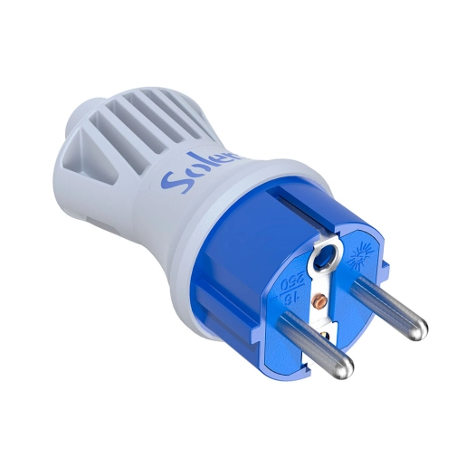 Bipolar Plug 16a 250v. Ø 4.8mm Pins. White Material. Ip44. Solera 5706ckb Folding Cable Holder