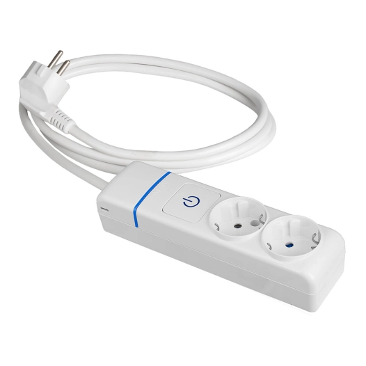 Extender With 2 2p+E Sockets, 16a 250v With Light Switch. 1.5 M Of Cable H05vv-F 3g1.5mm². 8012pil Solera