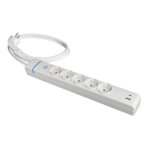 Extender With 5 2p+E Sockets, 16a 250v. Max.3680w 850°C Gwt 51ilac Solera