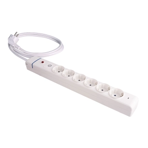 Extender With 6 2p+E Sockets, 16a 250v. Max.3680w 850°C Gwt 61ilso Solera
