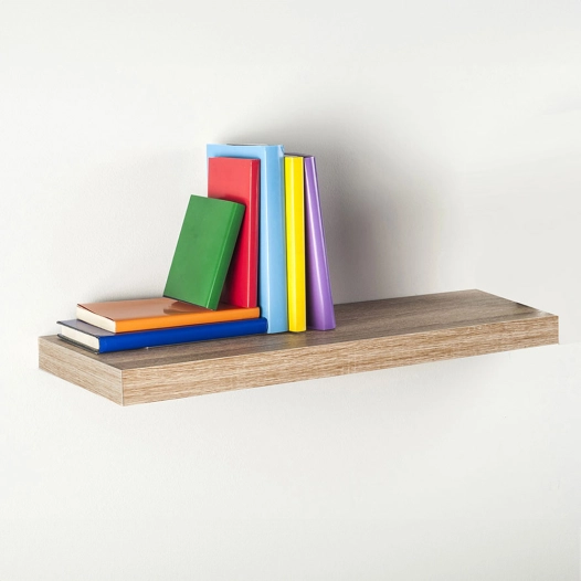 Étagère Avec Fixation Invisible 60x25 Chêne Blanc 047685 Home Decor