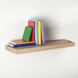 Étagère Avec Fixation Invisible 60x25 Chêne Blanc 047685 Home Decor