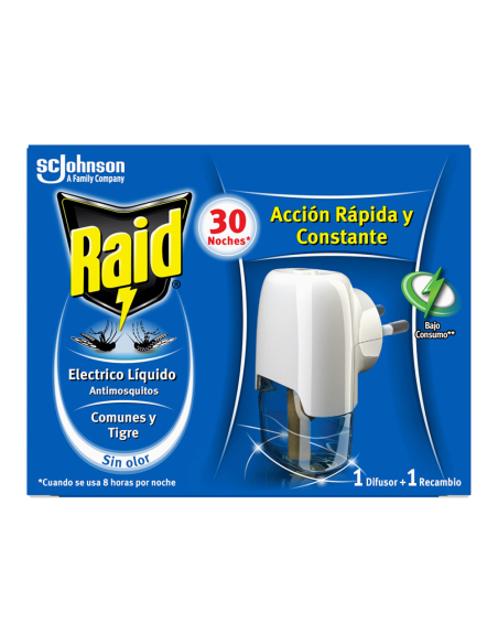 Liquide Electrique Raid 1 Diffuseur+1 Remplacement Pour 30 Nuits