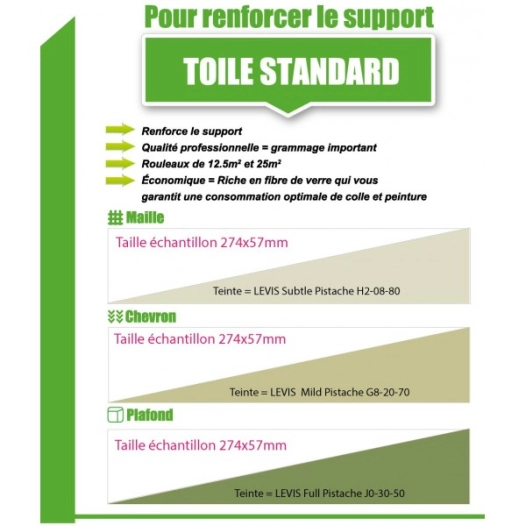 Toile à peindre Standard maille rouleau de 25x1m - DECORALIA