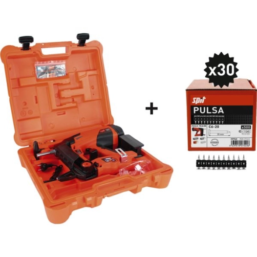 Lot Cloueur Gaz Pulsa 40p+ + 1 5000 Clous C6-20