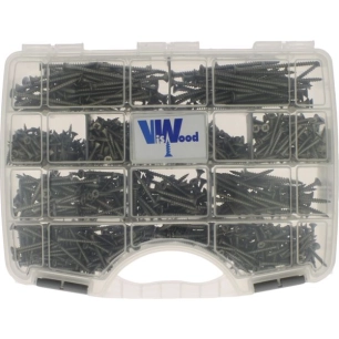 Malette De 1055 Vis Agglo Tête Fraisée Pozi - Inox A2